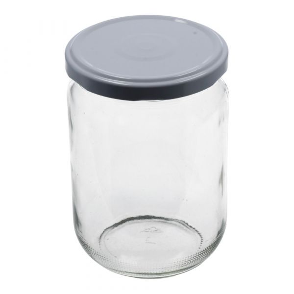 Inmaakglas rond inh. 550 ml tray 20 st