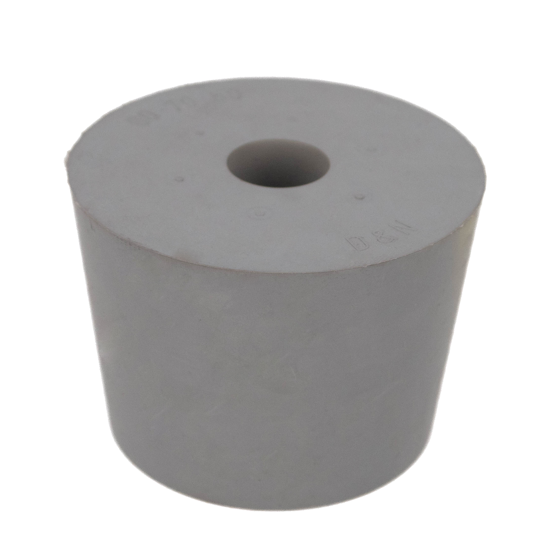 Rubber stopper grey 60 x 70 mm with hole 17 mm