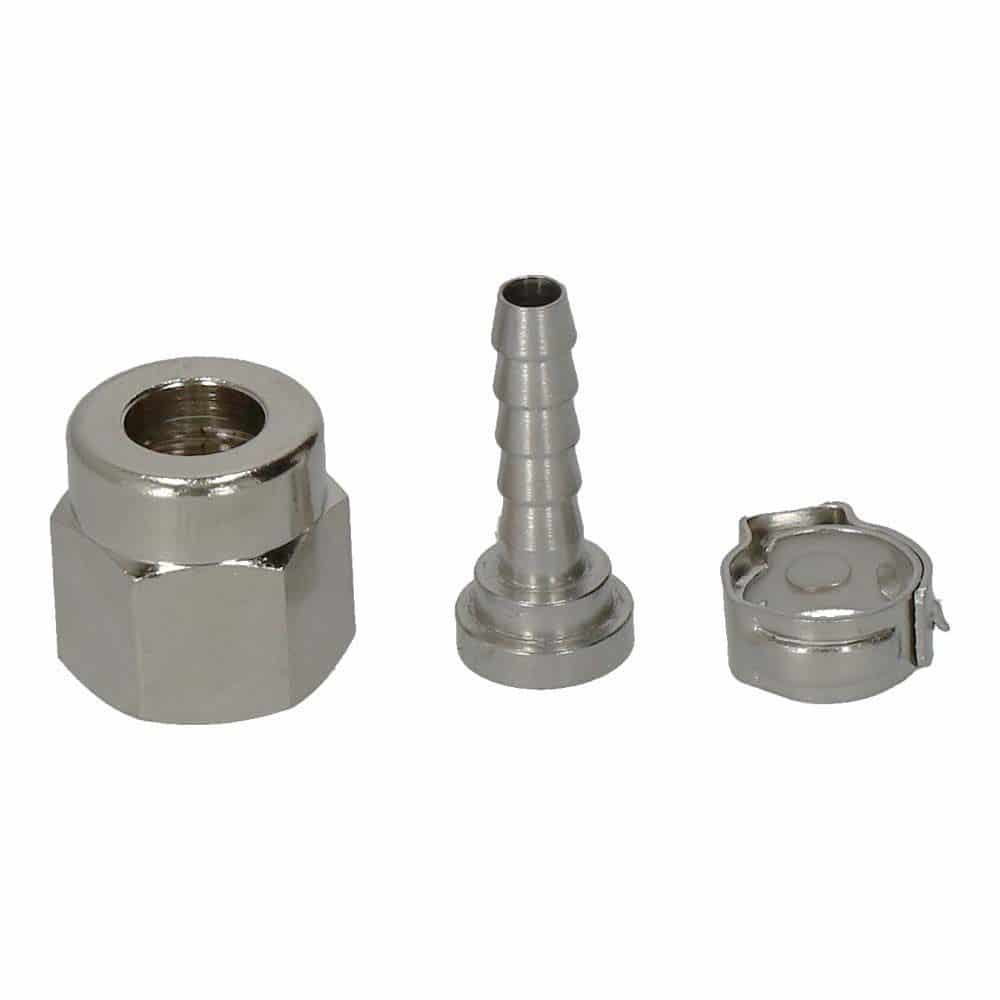 Embout de connection pour tuyau avec écrou libre - 4 mm
