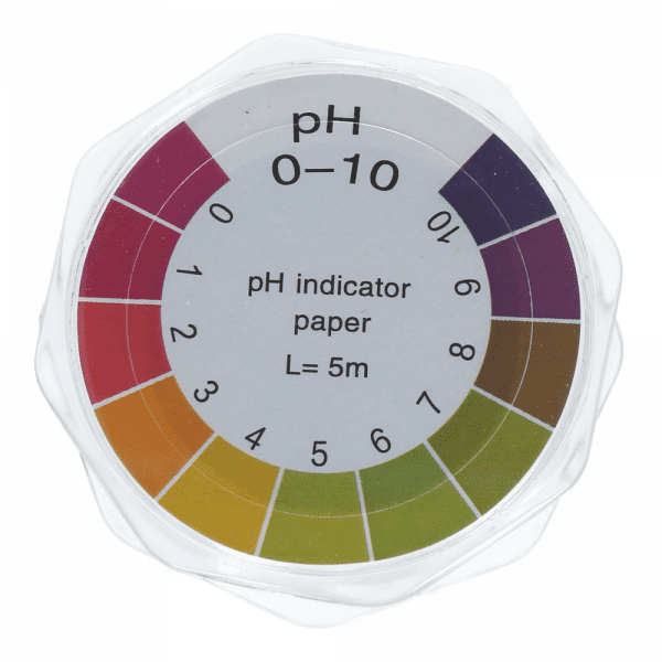 pH paper 0-10 scroll with color scale 5 mtr