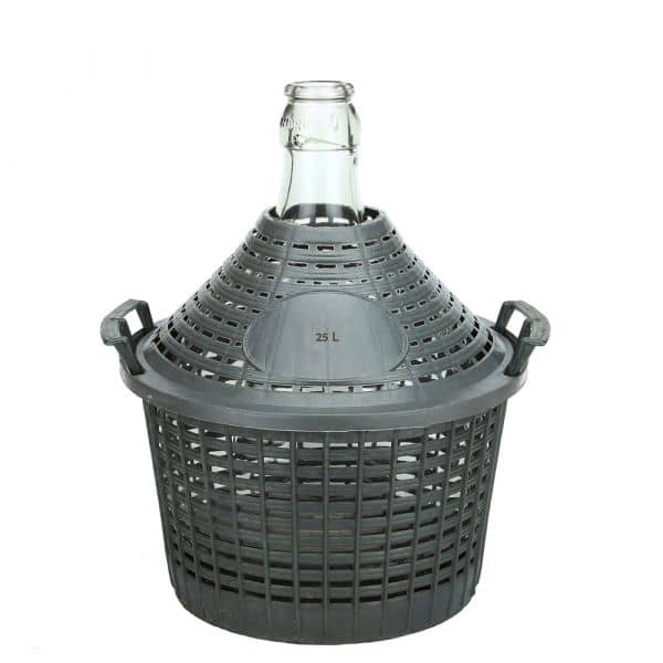 Dame-Jeanne avec panier en plastique 25 l 
