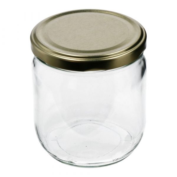 Inmaakglas rond inh. 425 ml tray 20 st Inmaakglas rond inh. 425 ml tray 20 st