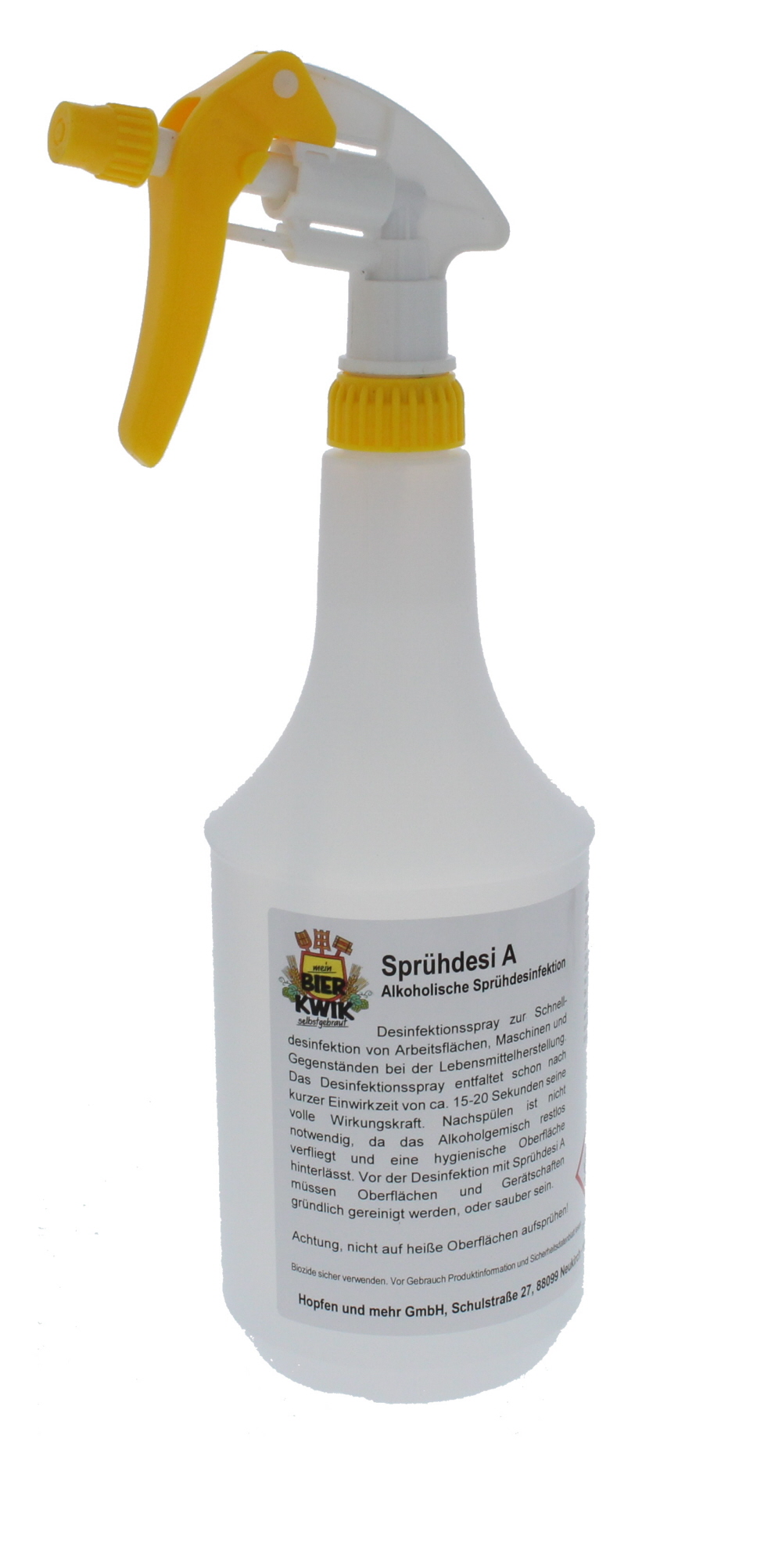 Bier-Kwik® - Sprühdesi A - Alcoholische sproeidesinfectie incl. sproeikop