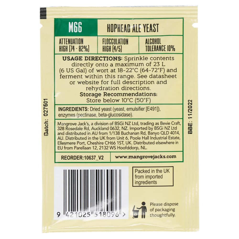 Mangrove Jack's Hophead Ale M66 10 g