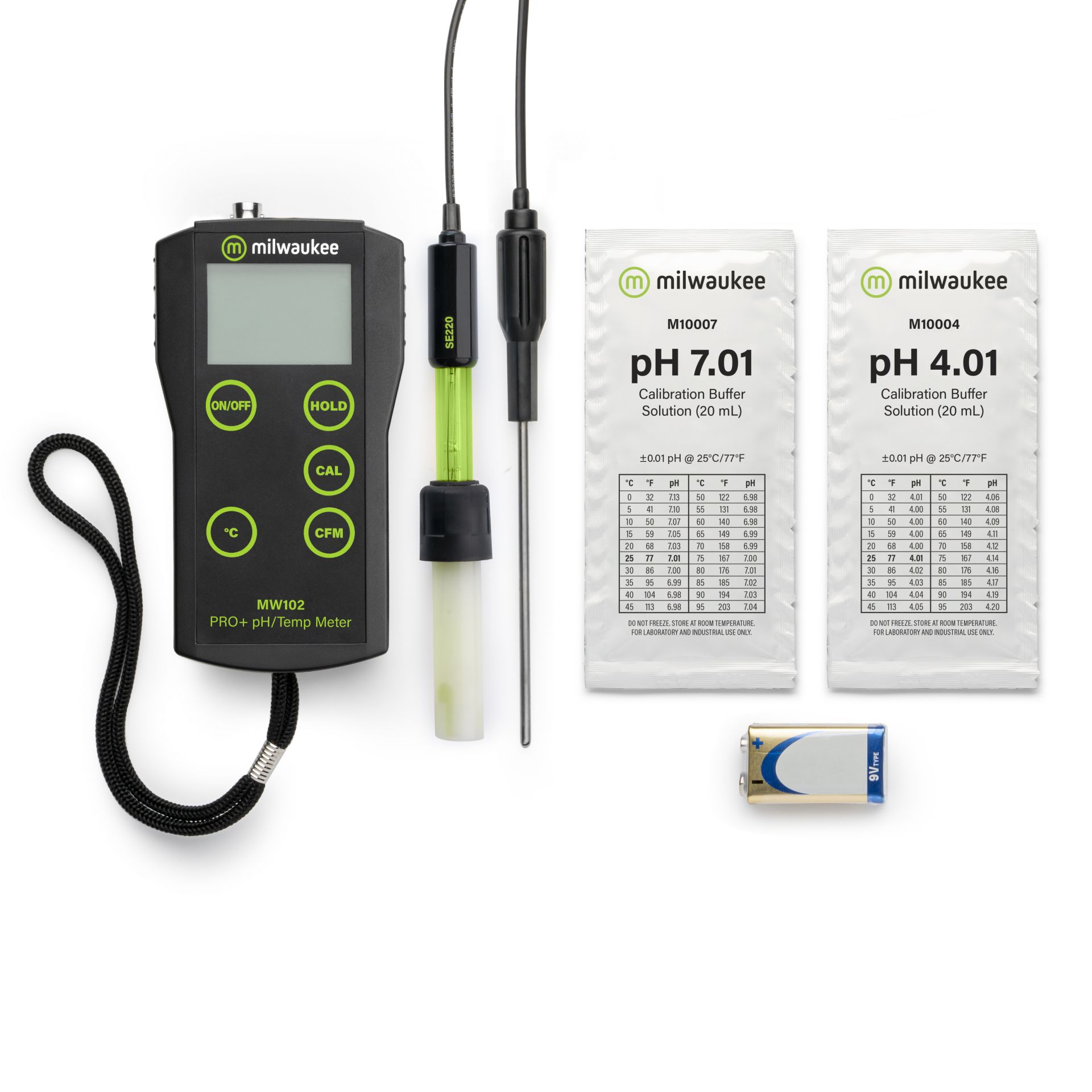 Milwaukee Smart Portable pH/°C Meter with ATC MW102