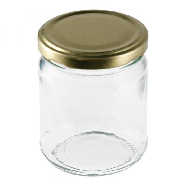 Inmaakglas rond inh. 228 ml tray 34 stuks
