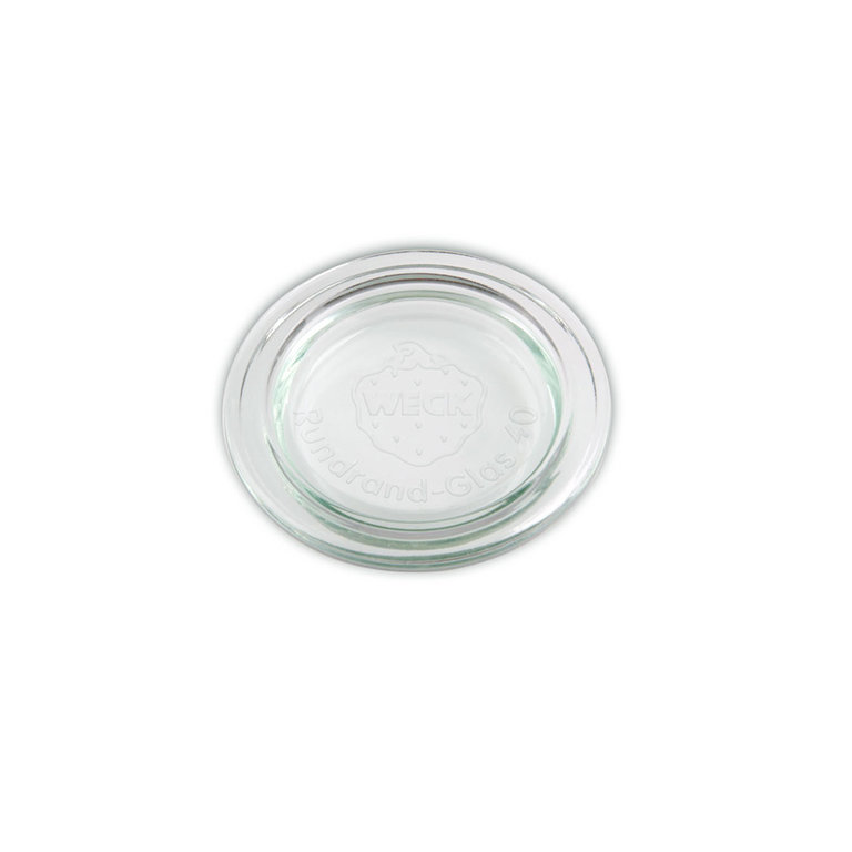 WECK® Vervangend Glazen Deksel Rondgerand 40