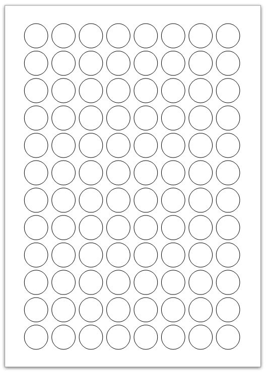 HAFT Etiketten, 20 mm rond, wit, 96 etiketten (1 vel A4 / verpakking)