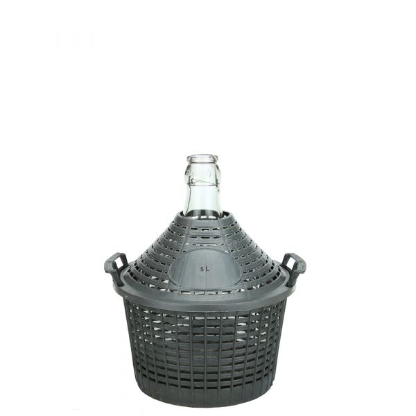 Demijohn with Plastic Basket 5 l