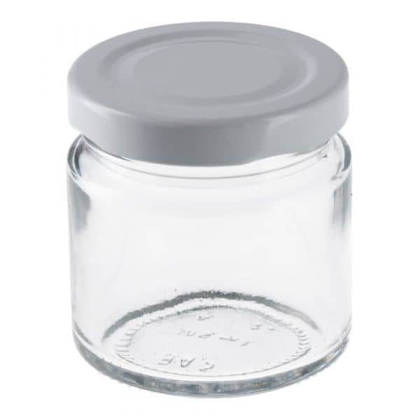 Inmaakglas rond inh. 106 ml tray 20 st