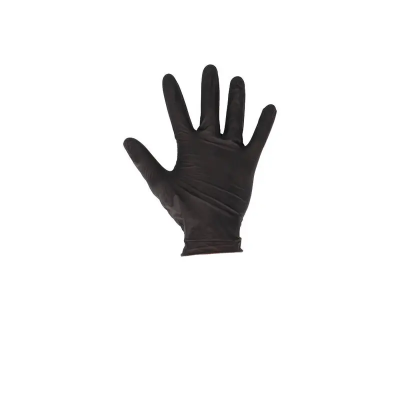 Nitrile Gloves Black Large (size 8-9)