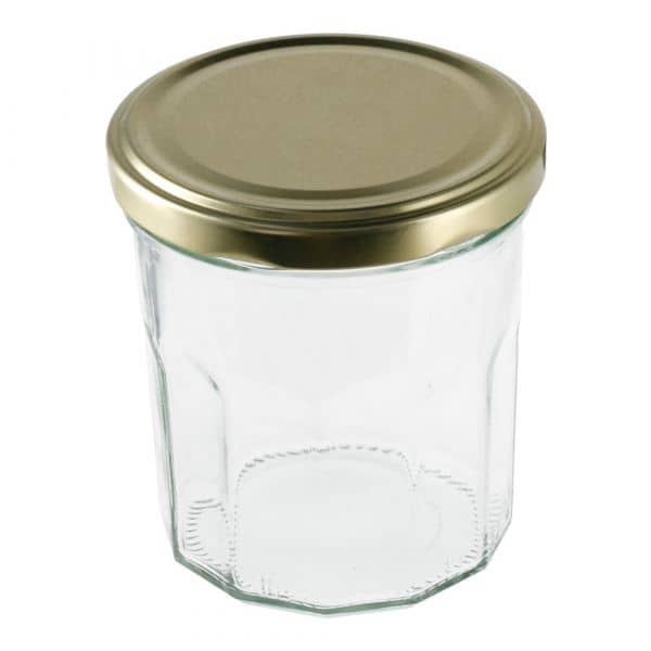 Inmaakglas rond / hoekig 324 ml. tray 20 stuks