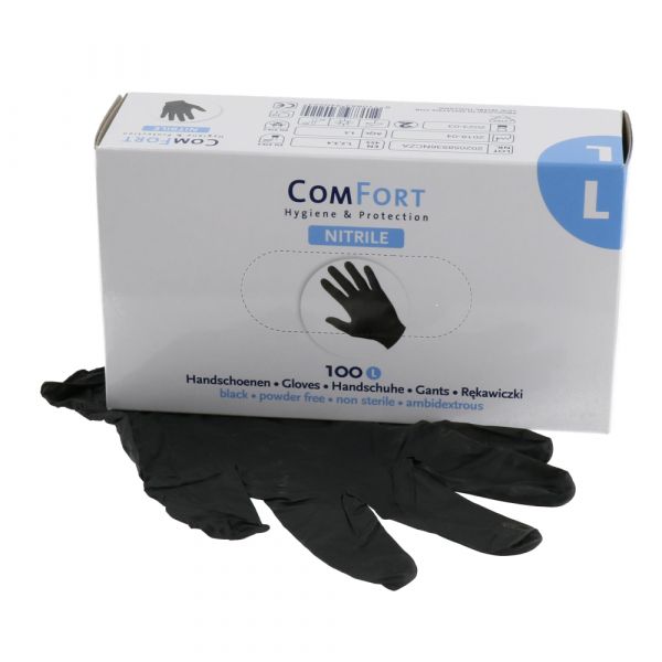 Nitrile gloves black  - Size L