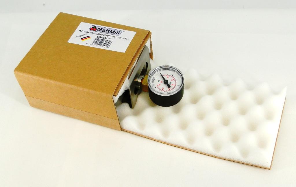 MattMill kroonkurk fles Manometer (MMKM)