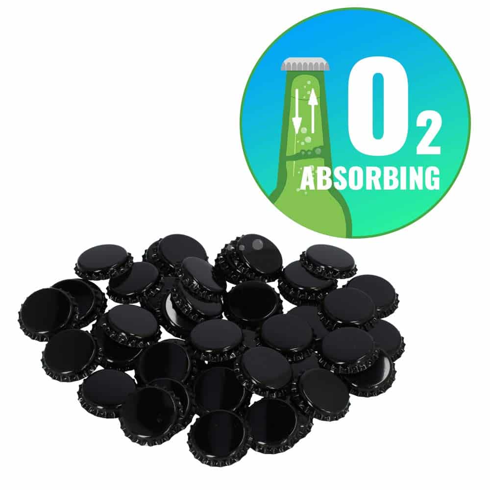Capsules Couronnes O2 absorbantes 26 mm NOIR 8500 pcs 