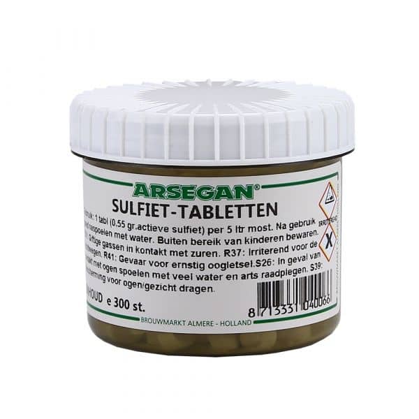 Sulfiet-tabletten (0,55 gr/tabl.) 300 st