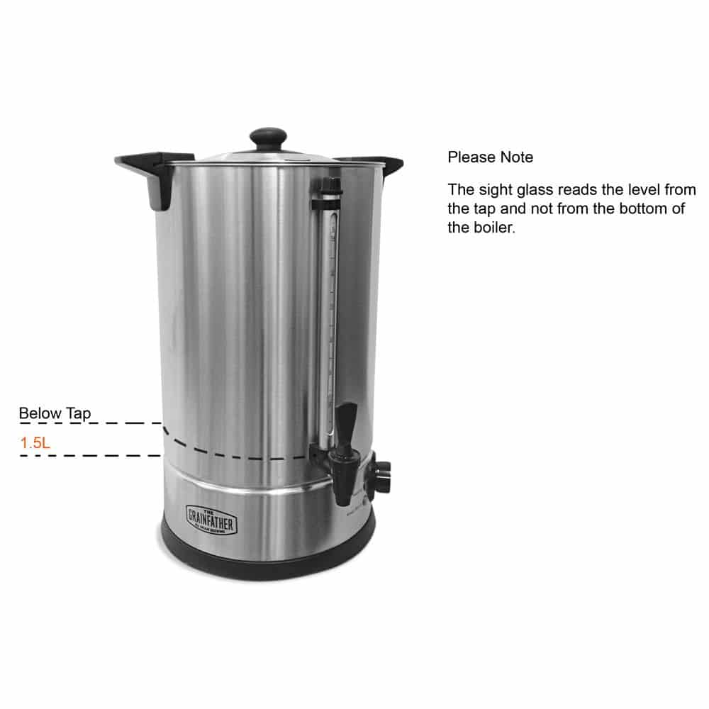 Bouilloire pour eau de rinçage - 18 litres
