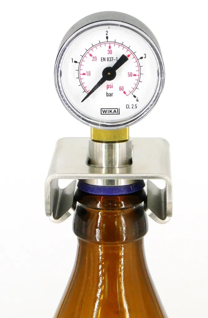 MattMill kroonkurk fles Manometer (MMKM)