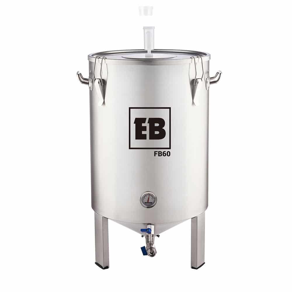 Cuve de fermentation EasyBrew 60 L-fond conique-2 robinets-couvercle pour  houblonnage