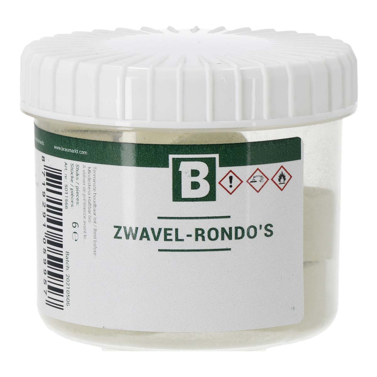 Sulfur rondos to burn wooden barrels 6 x 10 g