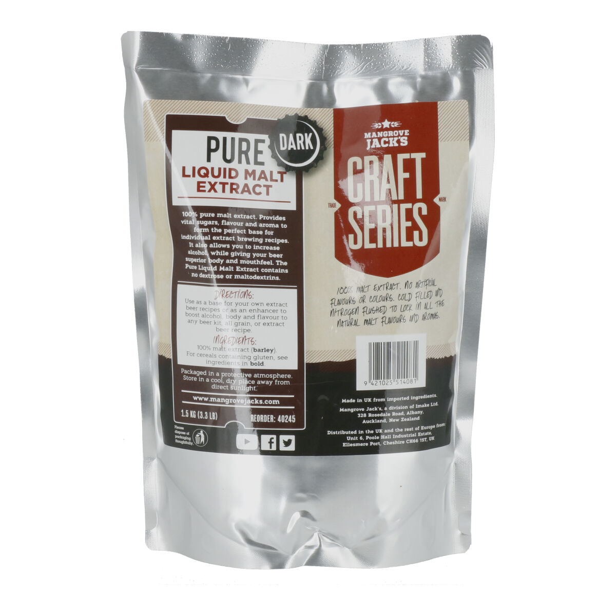Pure Liquid malt Extract Dark 1,5kg 