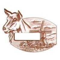  Cheese seal goat 80 x 55 mm 10 pcs