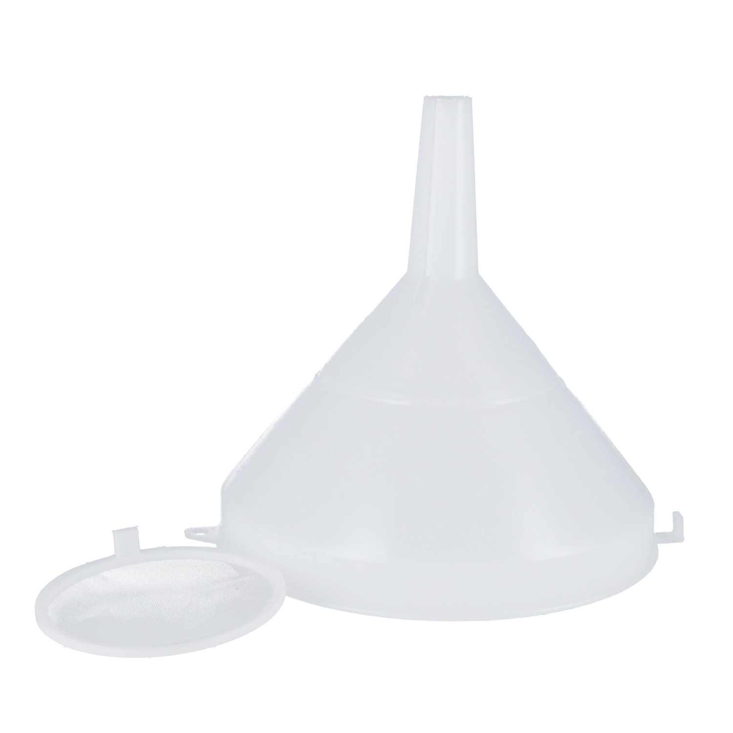 Funnel with Sieve- White Plastic Ø 21 cm