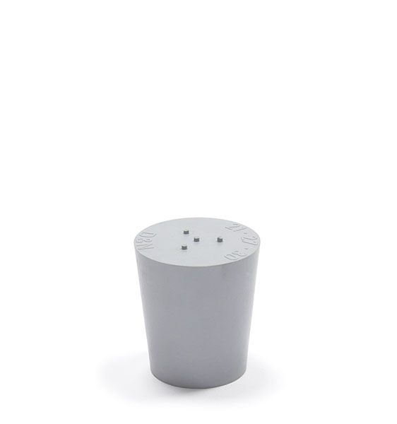 Rubber stopper grey 21 x 27 mm without hole