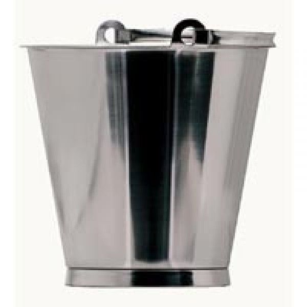 Milk bucket (with bumper) stainless steel 15 liters