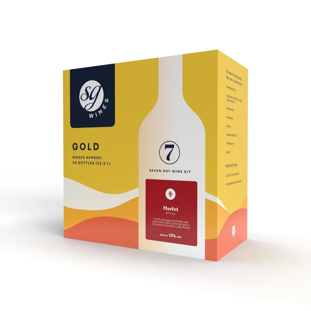 SG Wines Gold Merlot for 30 bottles