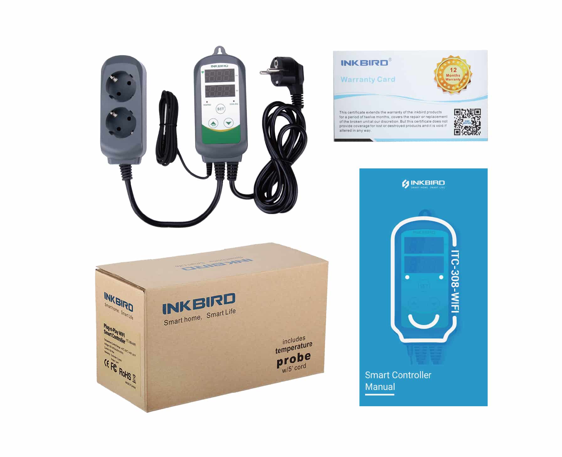 Inkbird ITC-308 wifi Régulateur de température EU
