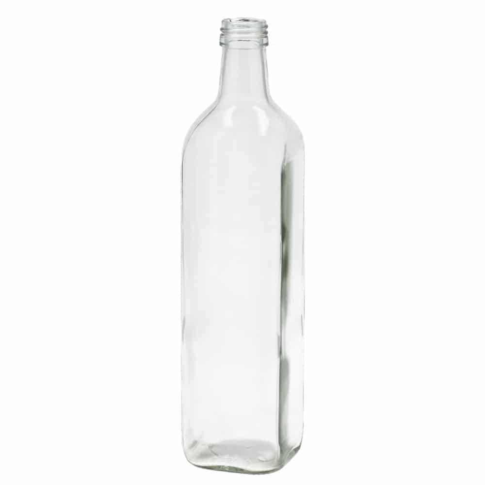 Ölflasche weiss | quadratisch | 500 ml 