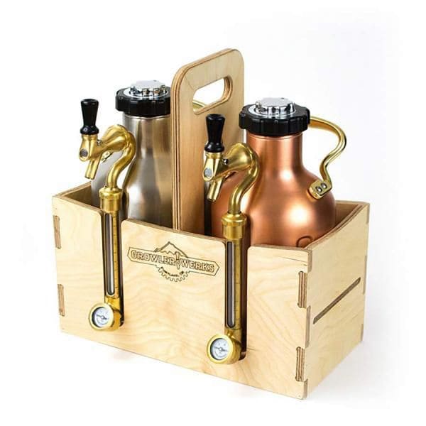 GrowlerWerks uKeg™ 64 boîte de transport en bois
