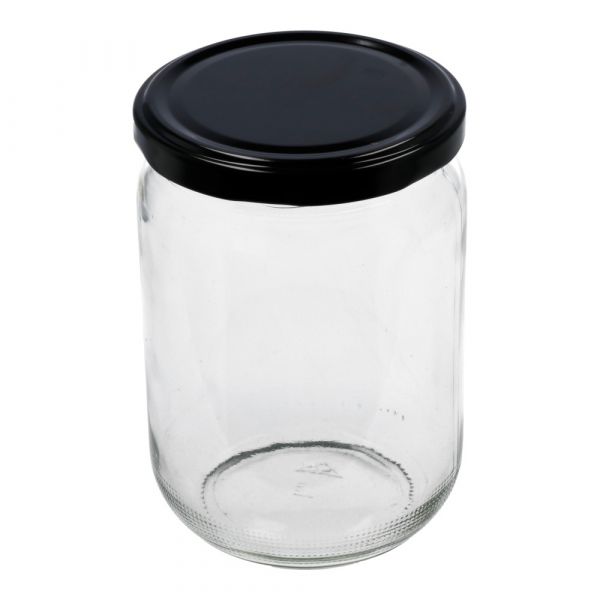 Inmaakglas rond inh. 550 ml tray 20 st Inmaakglas rond inh. 550 ml tray 20 st
