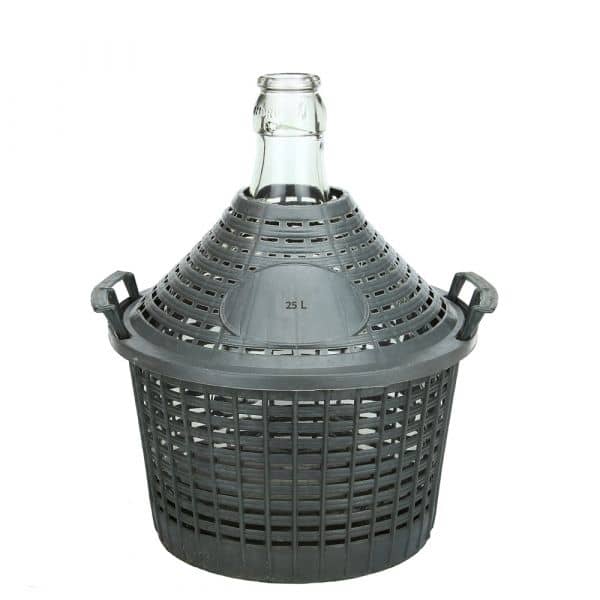 Demijohn with Plastic basket 25 l 