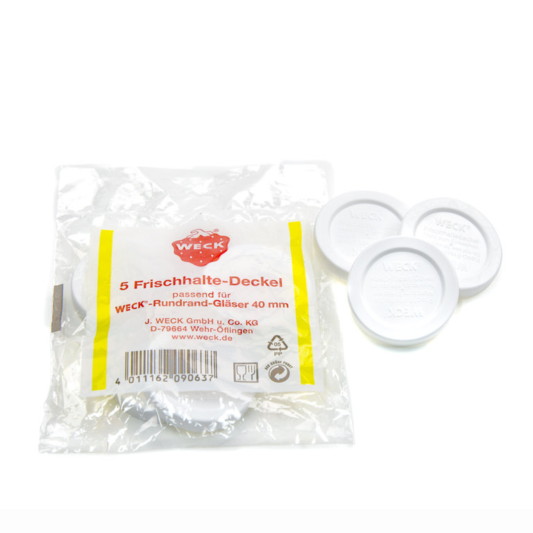 WECK® - Vershouddeksel (voor ronde rand 40) - 5 stuks
