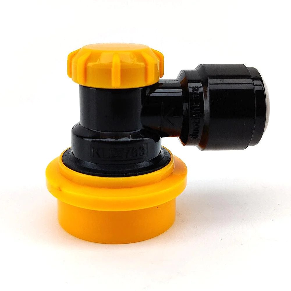 Duotight 9.5mm (3/8) x Ball Lock Disconnect - (Zwart + Geel Vloeistof)