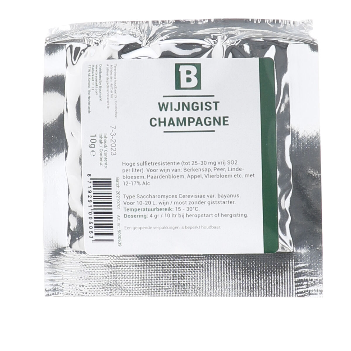 Wine Yeast Champagne 1 x 10 gr