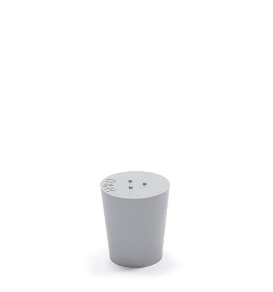 Bouchon en caoutchouc gris 14 x 18 mm sans trou