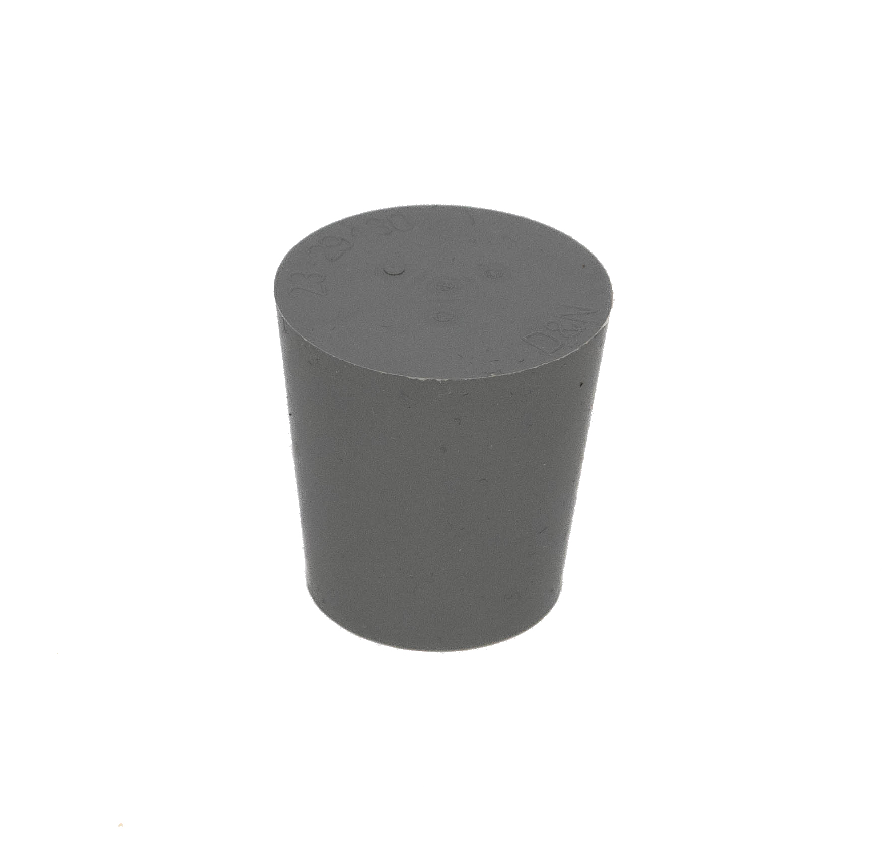 Bouchon en caoutchouc gris 23 x 29 mm sans trou