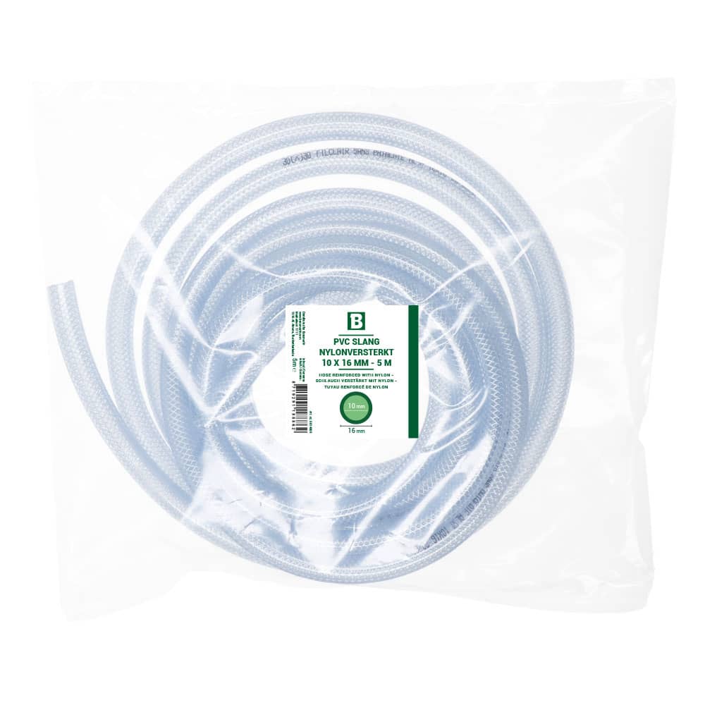 PVC slang nylonversterkt 10 x 16 mm 5 meter