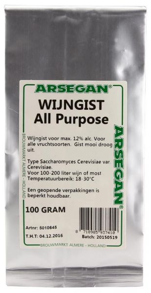 Wine Yeast All Purpose 100 gr