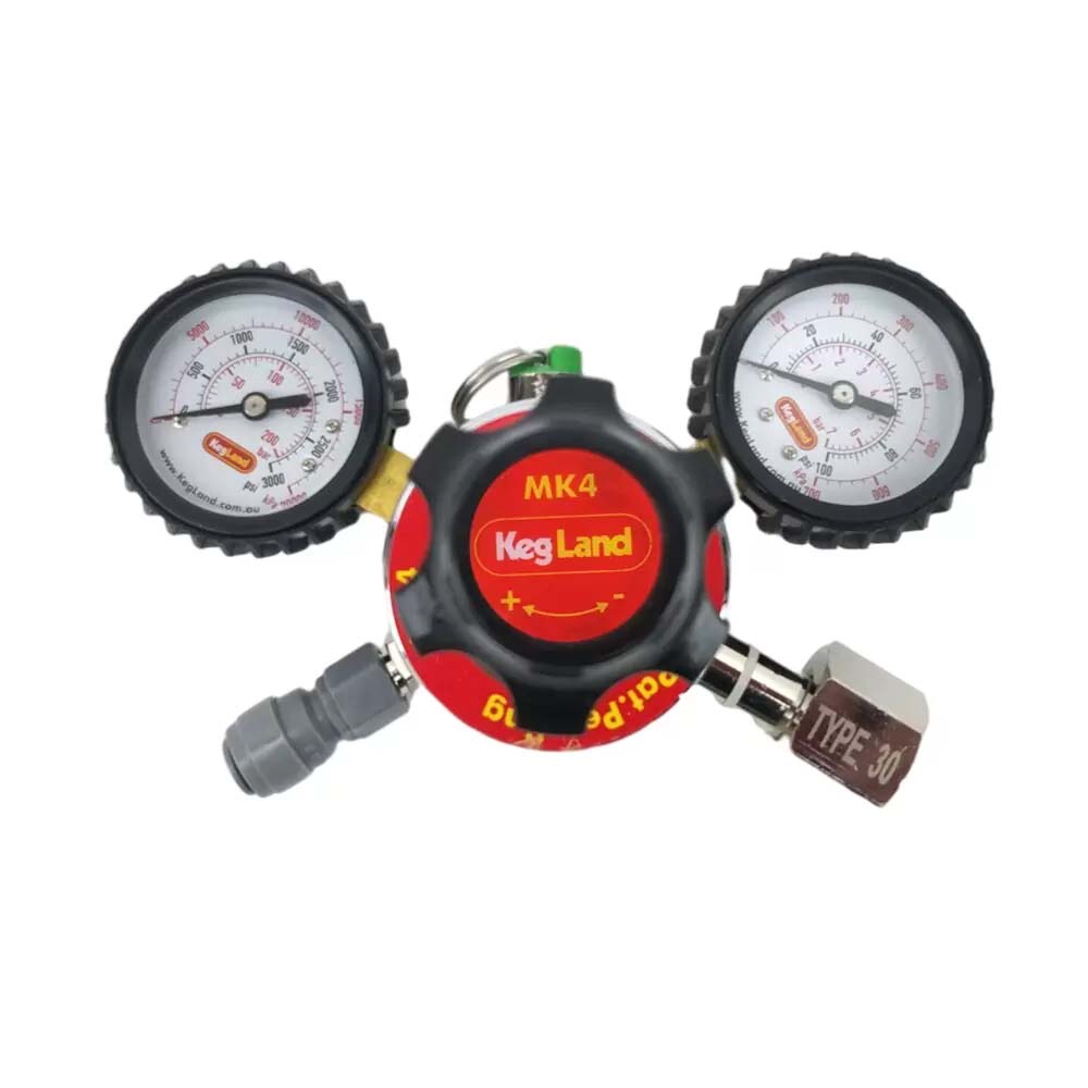 Kegland - MK4 Drukregelaar (6,5 bar PRV & 100psi meter)