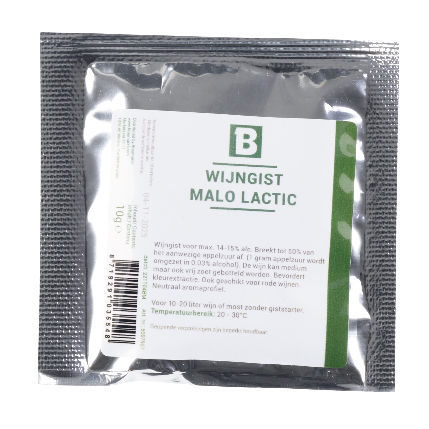 Wine Yeast Malo-Lactic Bag 10 Gram