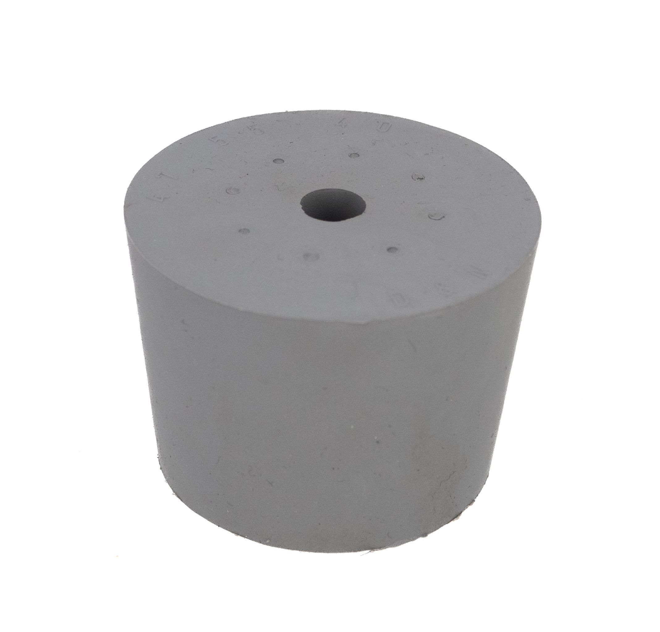 Rubber stopper grey 47 x 55 mm with hole 9 mm