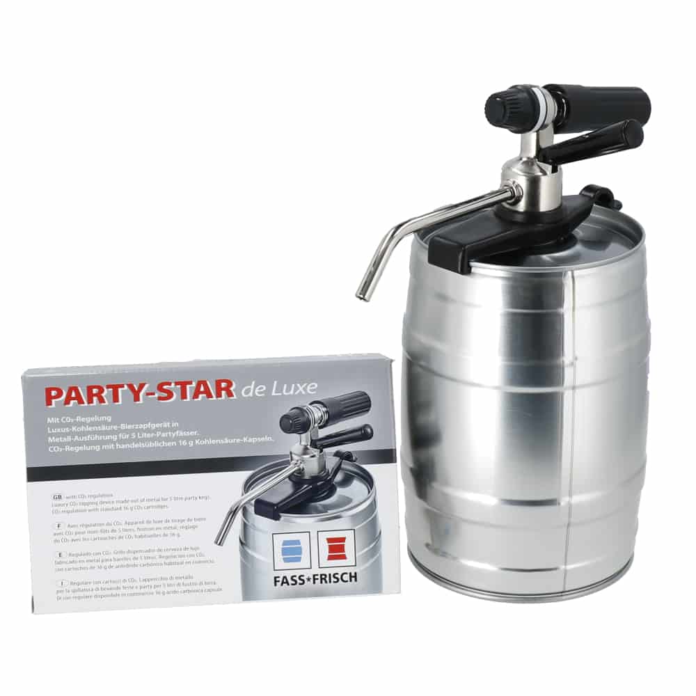 Party Star de Luxe tireuse CO2 pour mini-fût 5 litres Party Star de Luxe tireuse CO2 pour mini-fût 5 litres