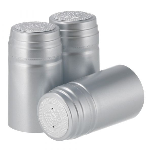 Shrink Capsules for Champagne Bottle - Silver 100 pcs