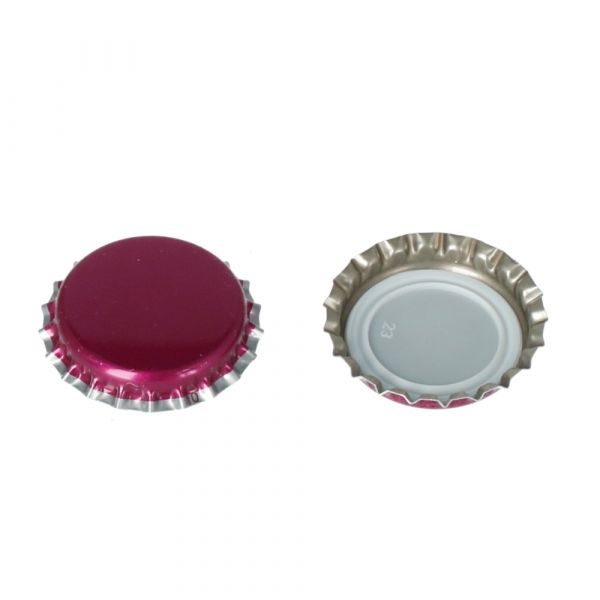 Capsules couronnes fuchsia 26 mm 100 pcs
