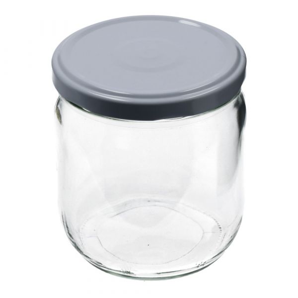 Inmaakglas rond inh. 425 ml tray 20 st Inmaakglas rond inh. 425 ml tray 20 st