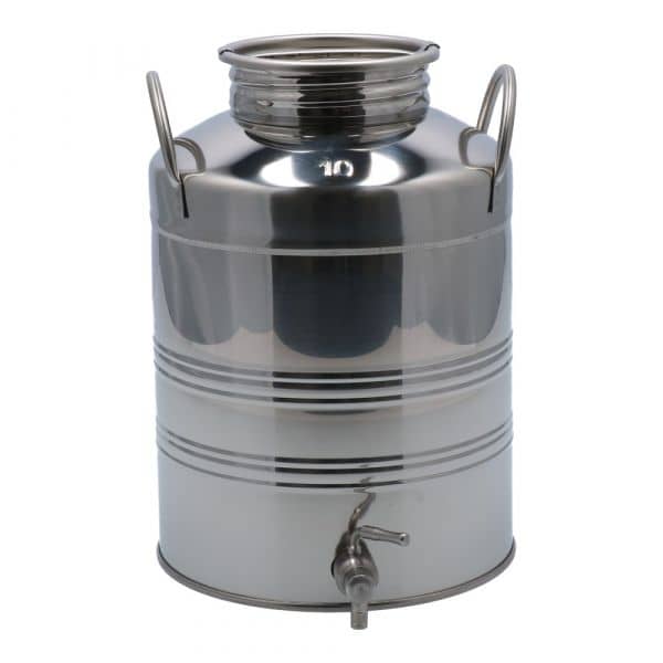 Olive oil barrel | storage barrel stainless steel | incl. faucet 10 l